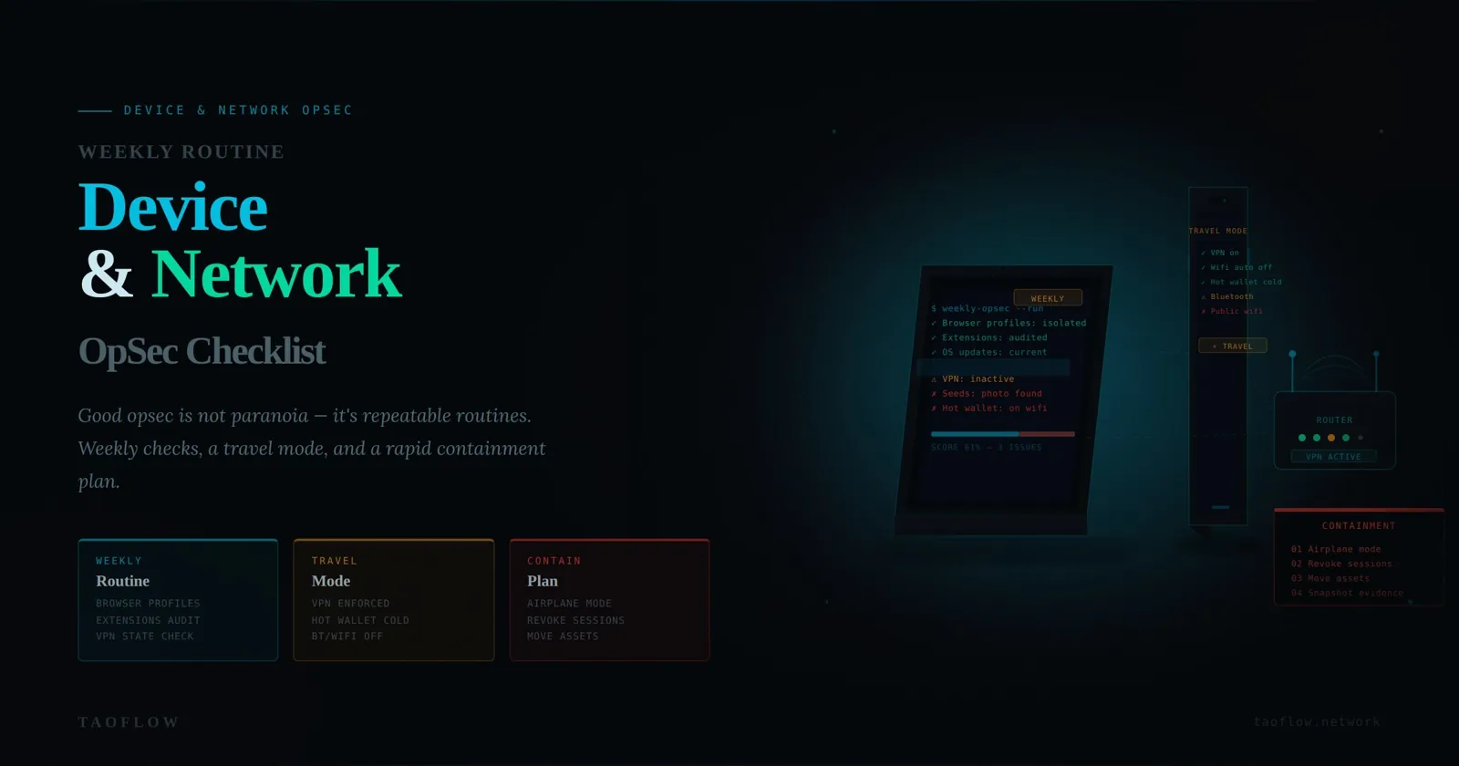 Device & Network OpSec Checklist for Crypto Users: A Practical Weekly Routine