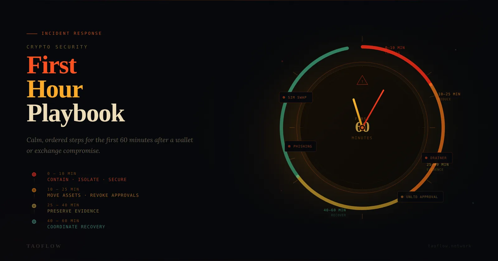 Crypto Incident Response Playbook: The First 60 Minutes After a Wallet Compromise